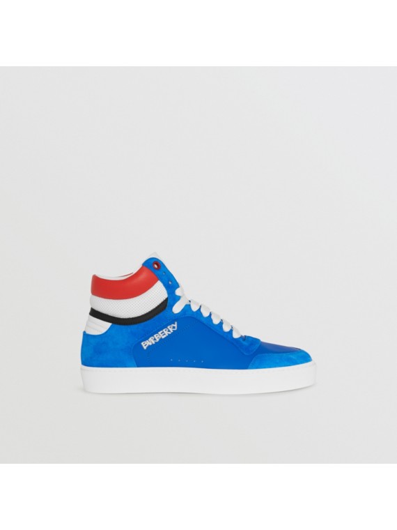 blue burberry trainers