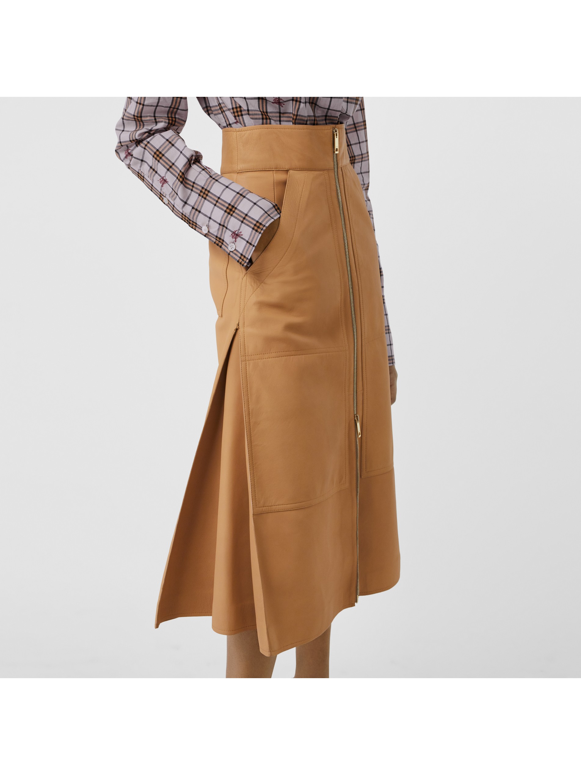 羔羊皮高腰半裙 产品图片41