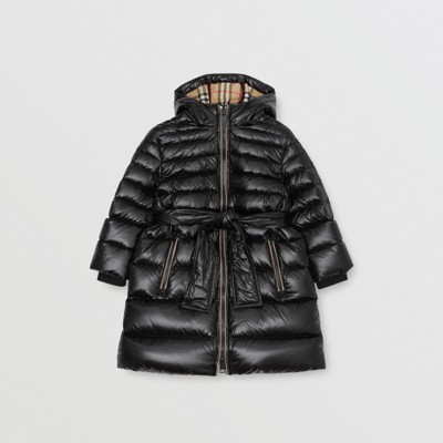 burberry black puffer coat