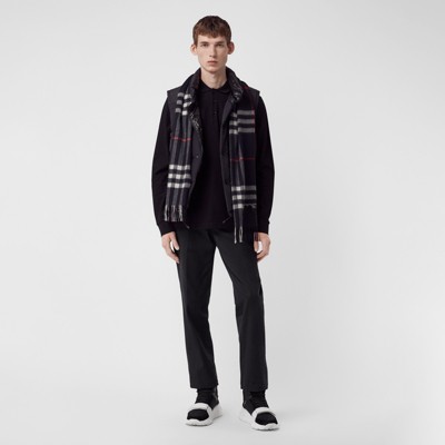 navy burberry scarf
