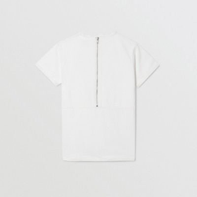 white denim shift dress