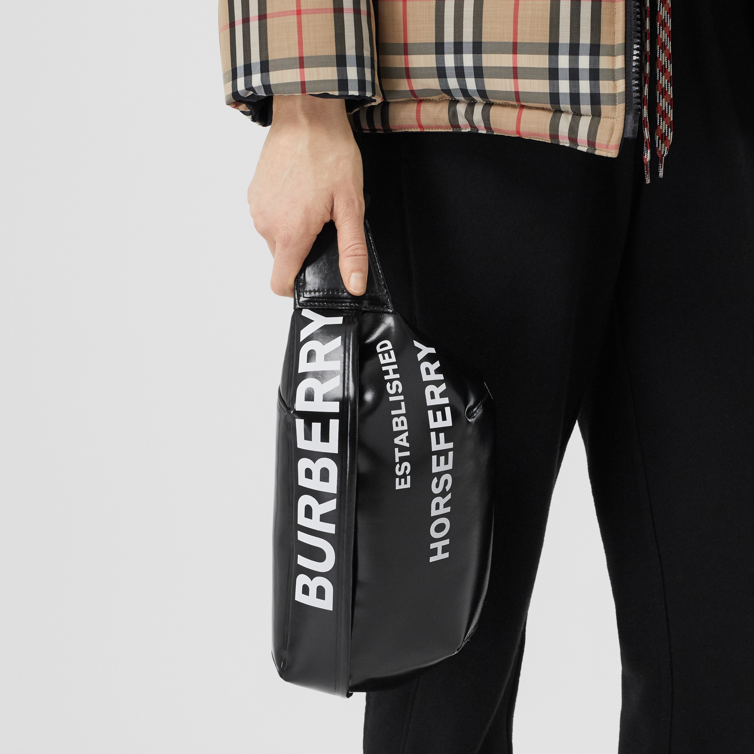 Medium Horseferry Print Bum Bag in Black | Burberry United States