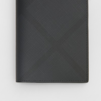 Check and Leather Passport Holder 