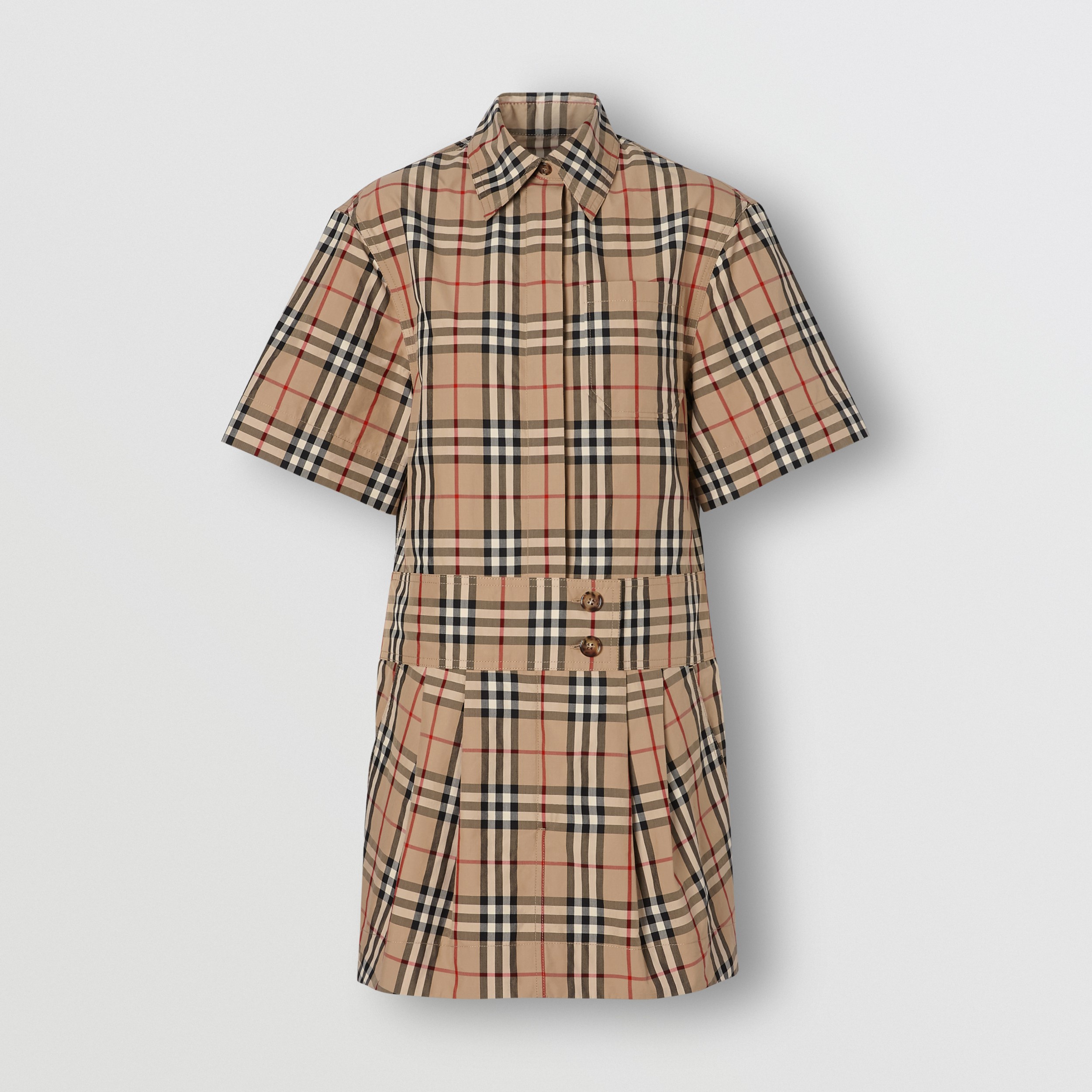 burberry vintage check shirt dress