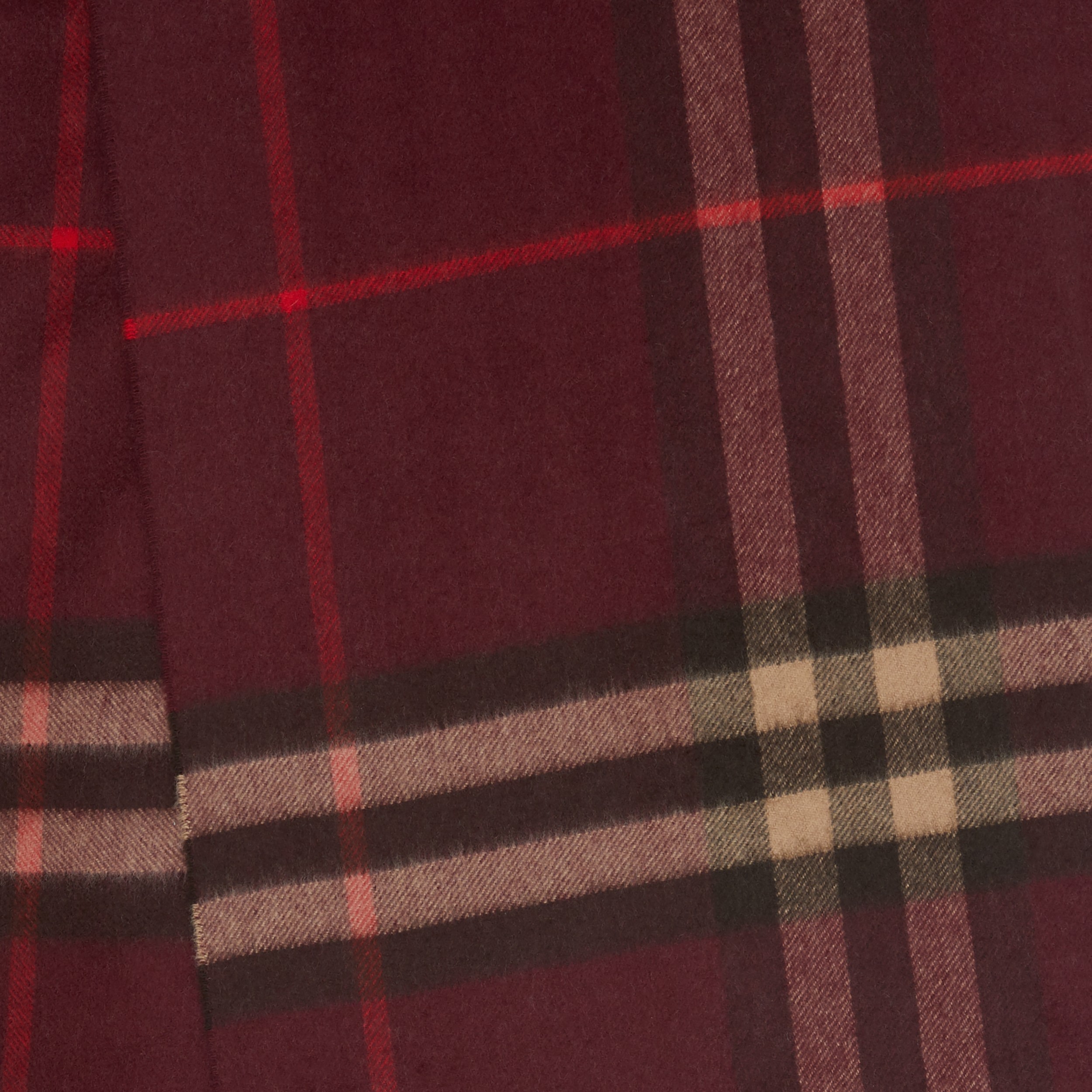 The Burberry Check Cashmere Scarf in Burgundy Burberry® Official