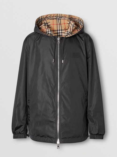 Shop Burberry Reversible Check Jacket In Archive Beige