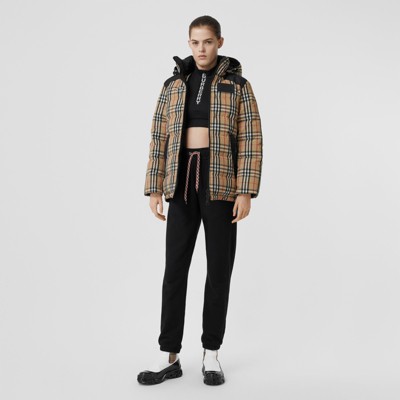 burberry reversible check puffer jacket
