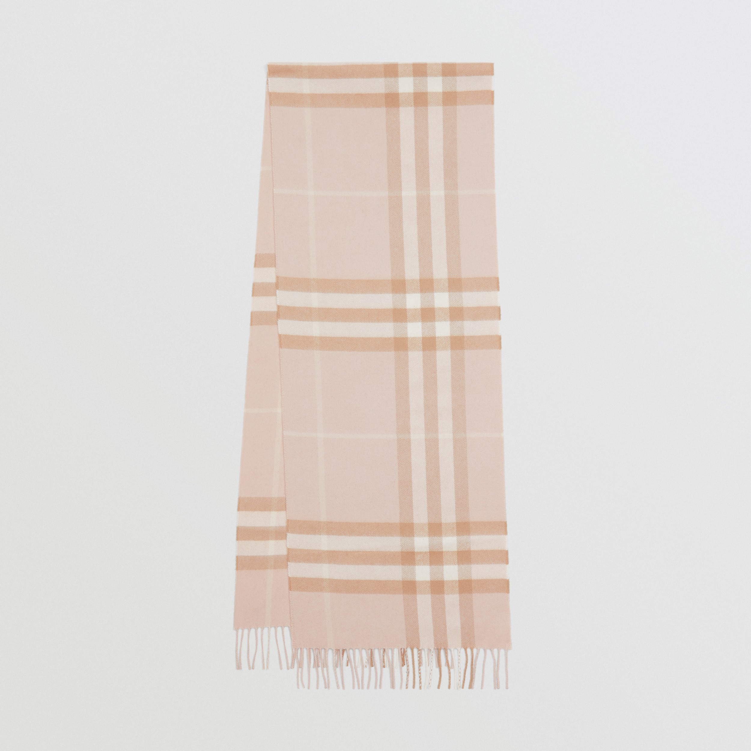 The Classic Check Cashmere Scarf in Blush | Burberry® Official - 1