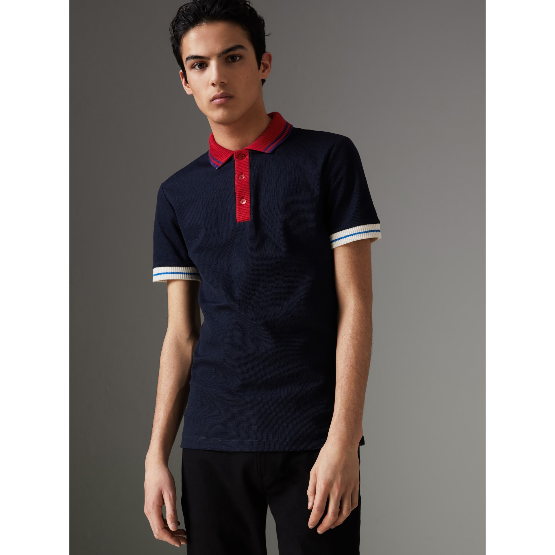 burberry polo shirt navy