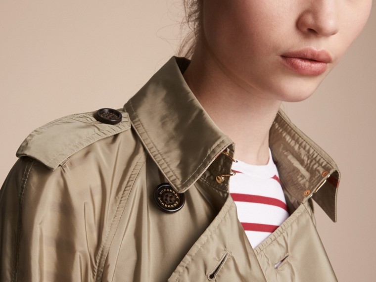 Express Ruffle Bottom Trench Coat Tradingbasis Express Clothing