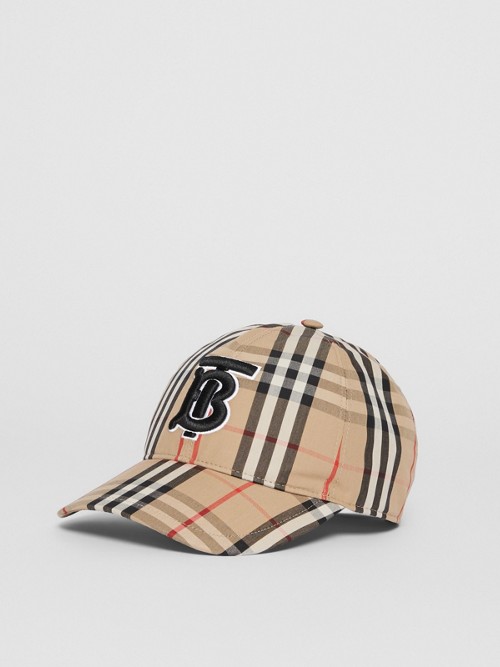 BURBERRY Monogram Motif Vintage Check Baseball Cap