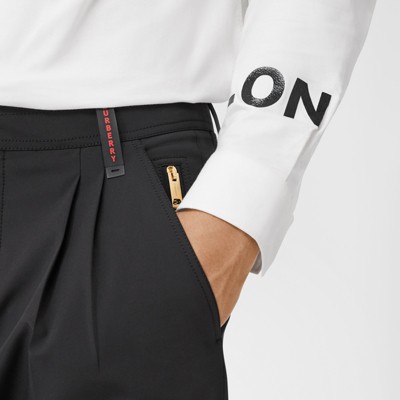 black burberry shorts