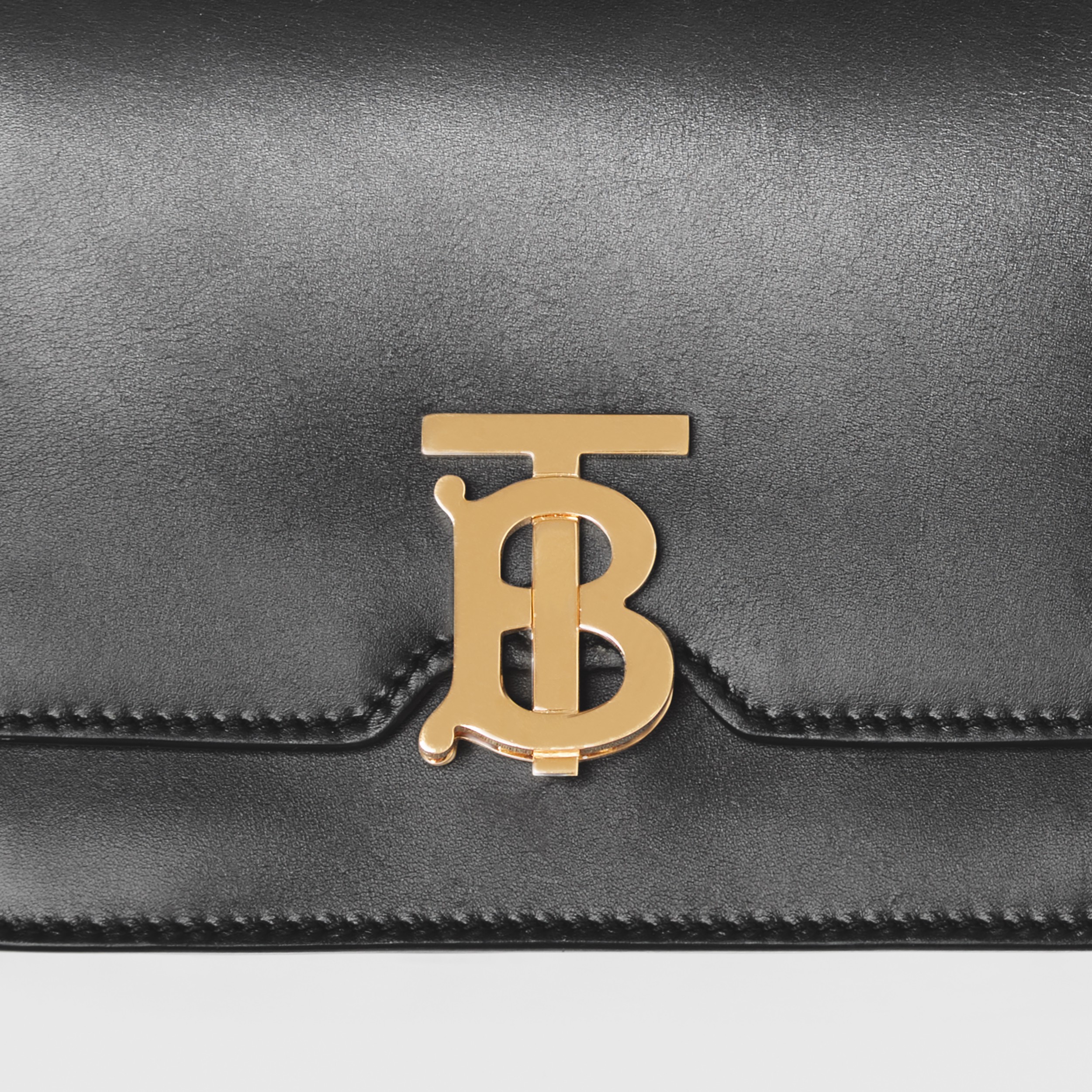 Belted Leather TB Bag in Black - Women | Burberry United States