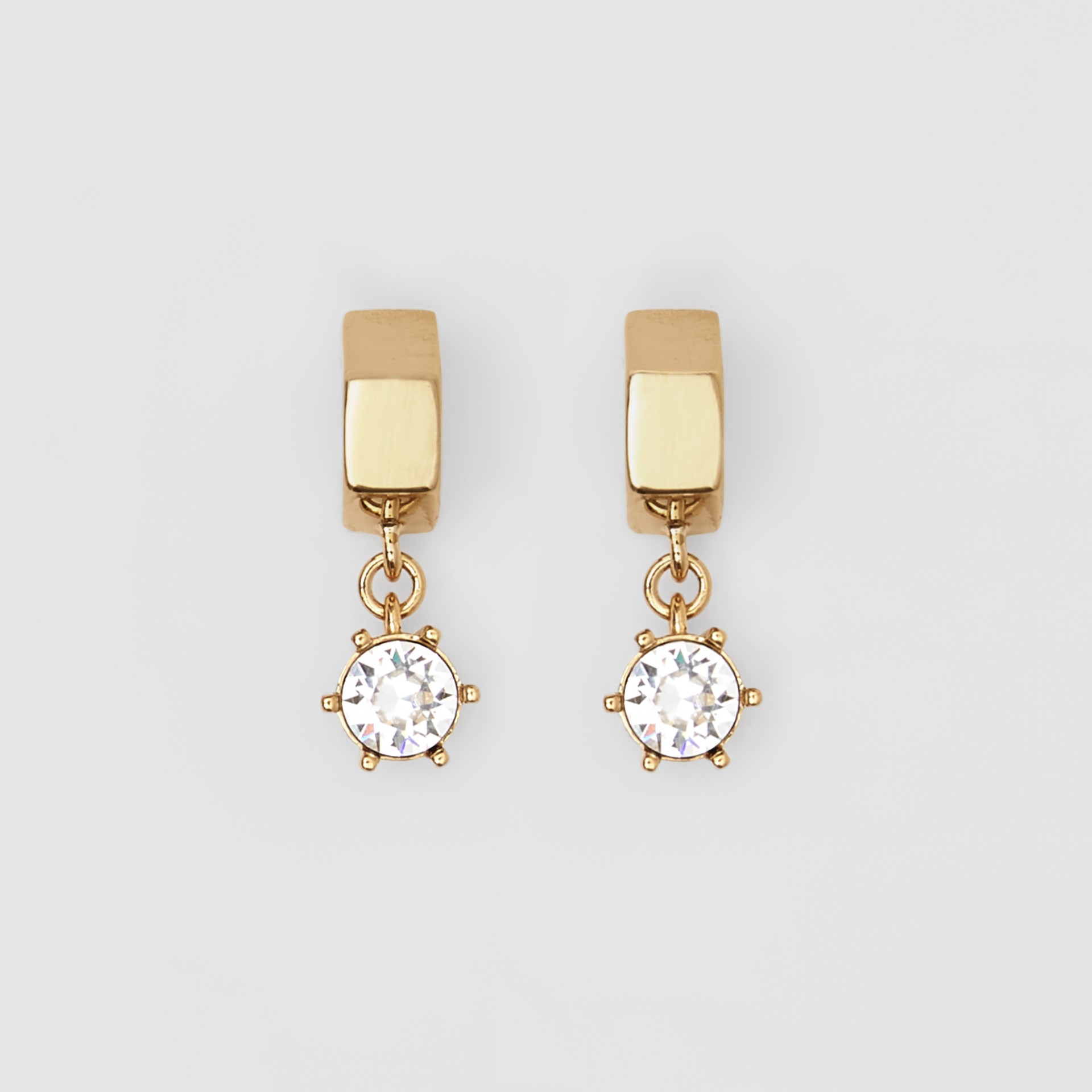 Crystal Charm Gold-plated Nut Earrings in Light - Women | Burberry ...