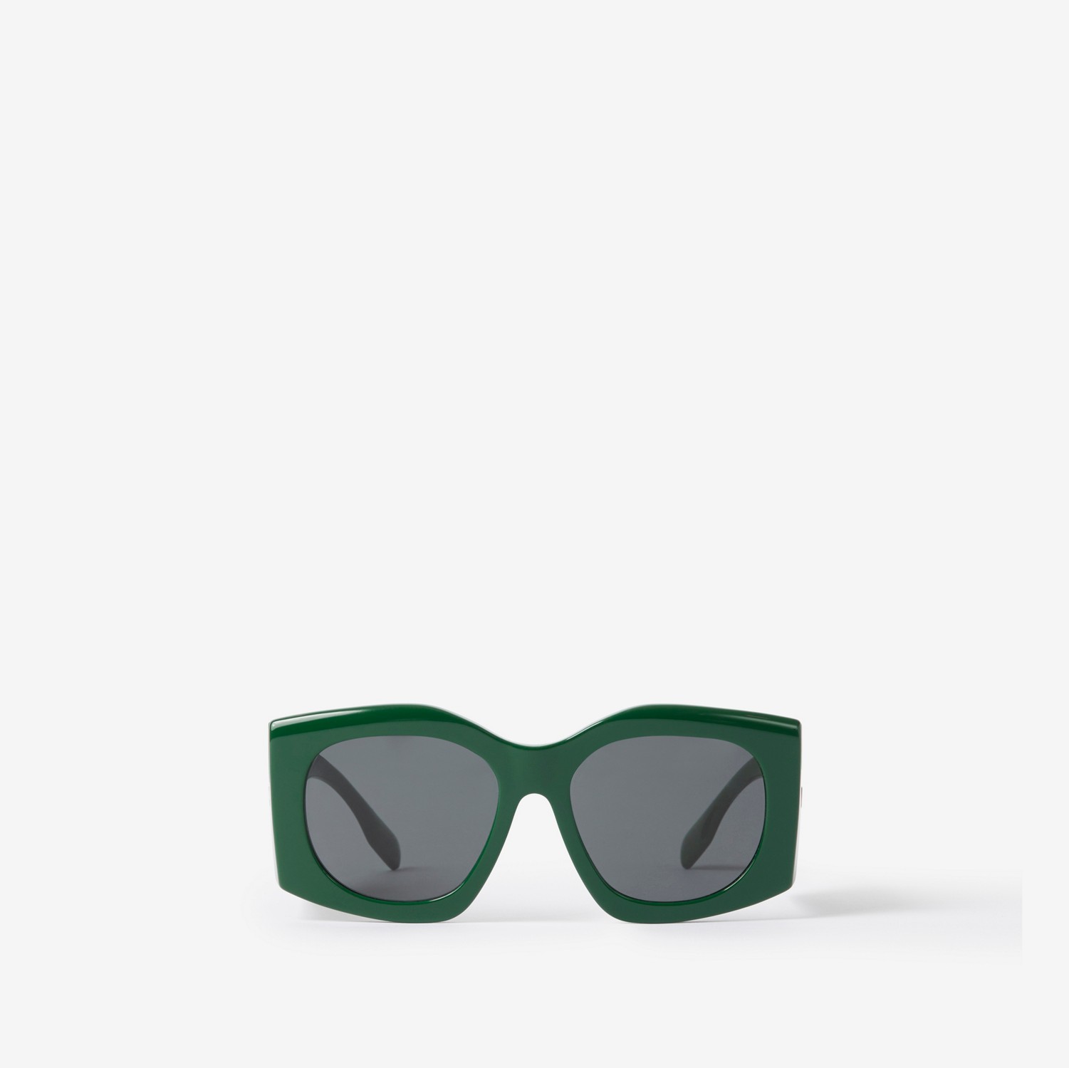 Óculos de sol com armação oversize geométrica (Verde Viridiano) - Mulheres | Burberry® oficial