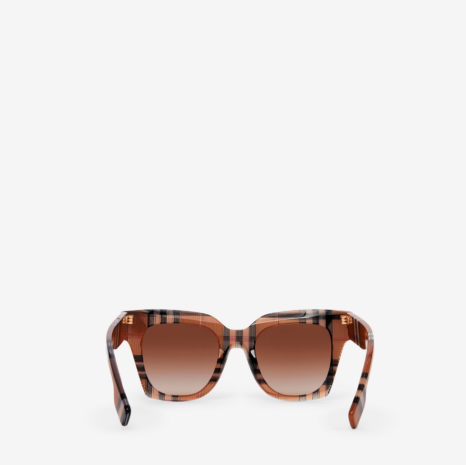 Check Square Frame Sunglasses in Birch Brown - Women | Burberry® Official