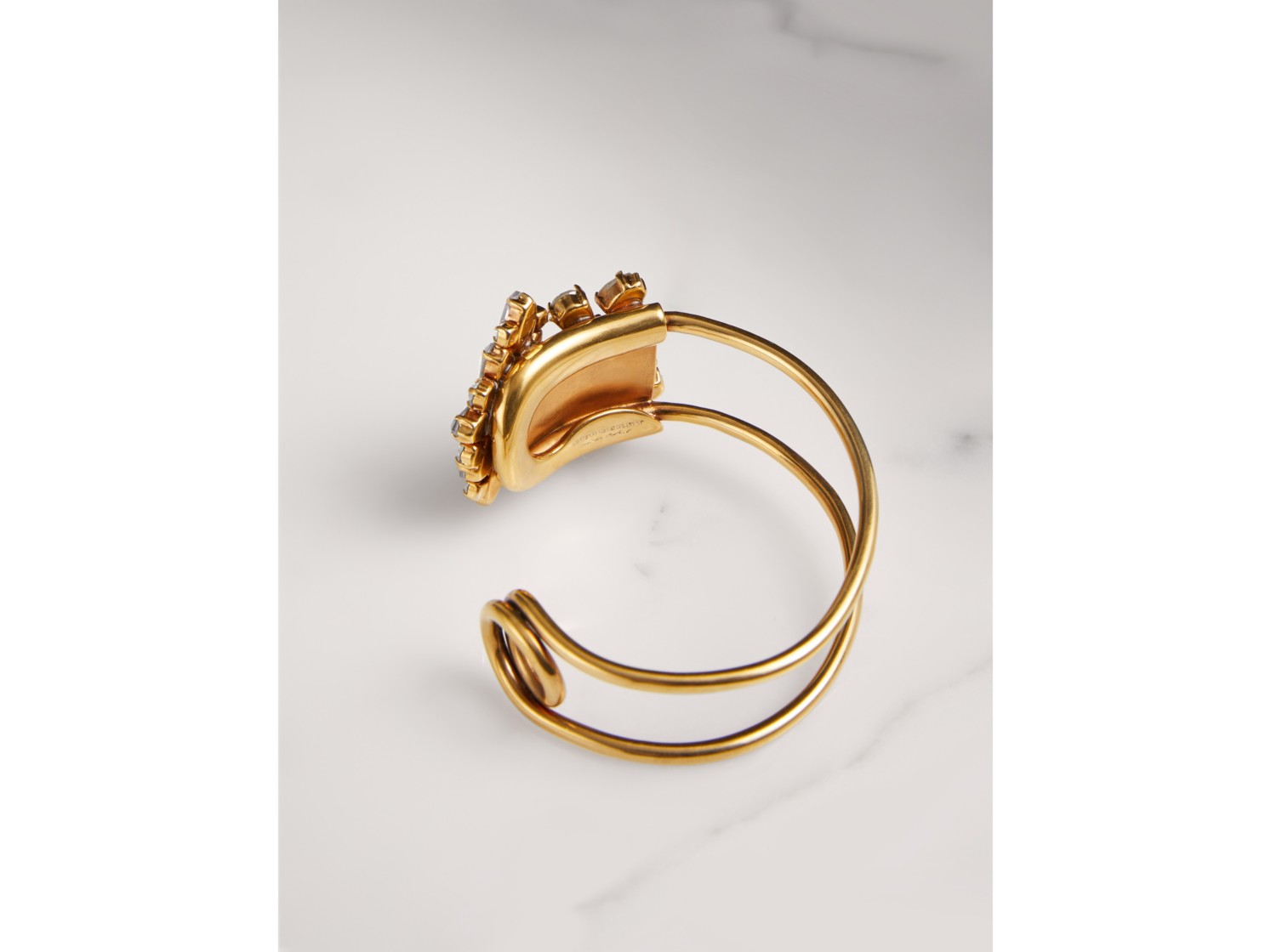 crystal daisy gold-plated cuff - women | burberry
