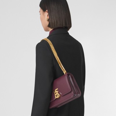 small leather tb bag