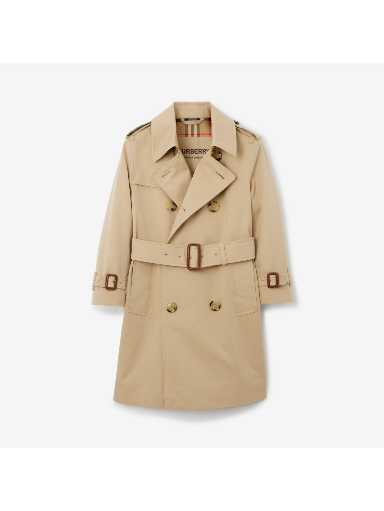 Cotton Gabardine Trench Coat in Honey | Burberry® Official