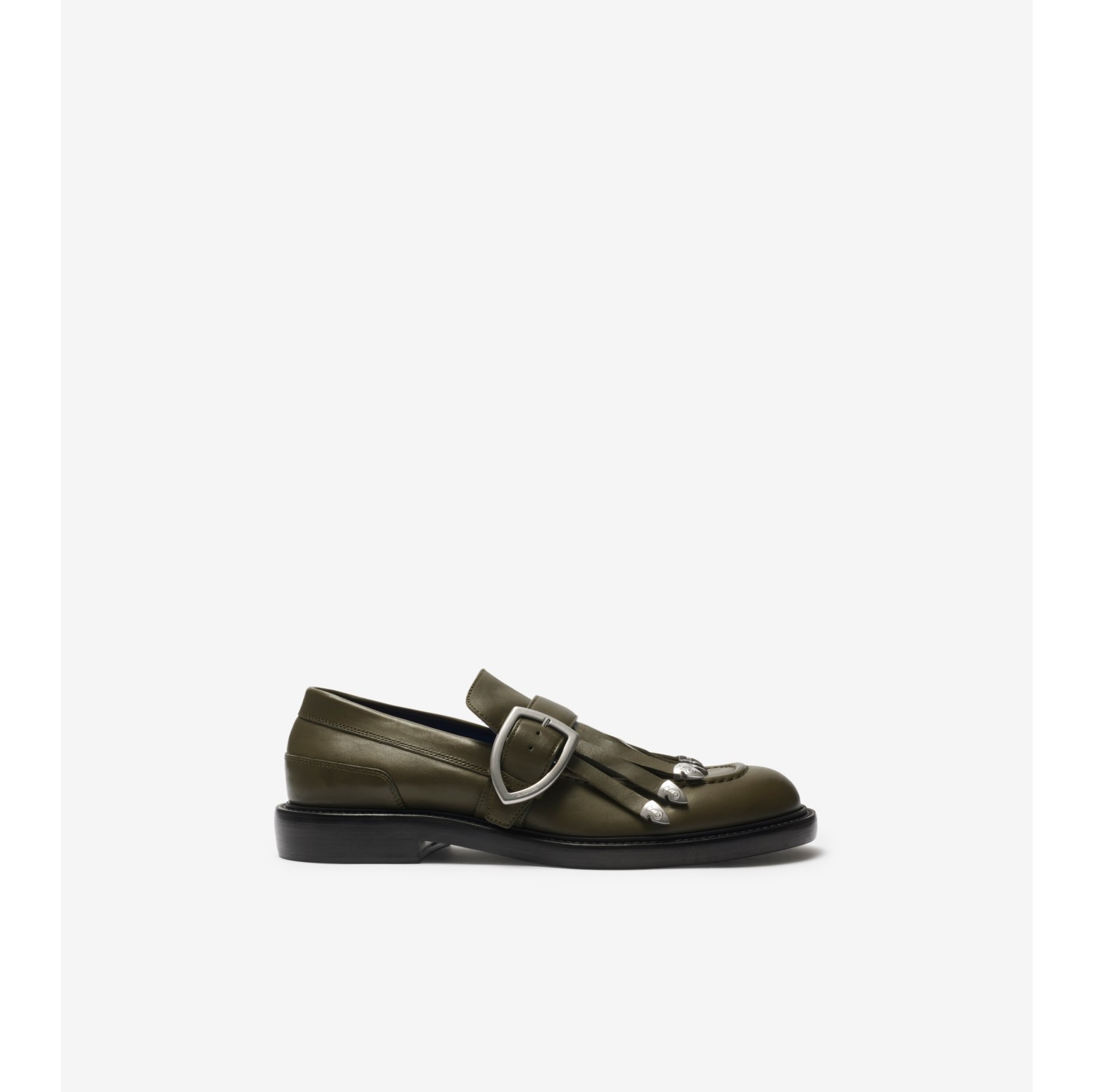 Mocassins Cobble en cuir a franges Loch Homme Site officiel Burberry