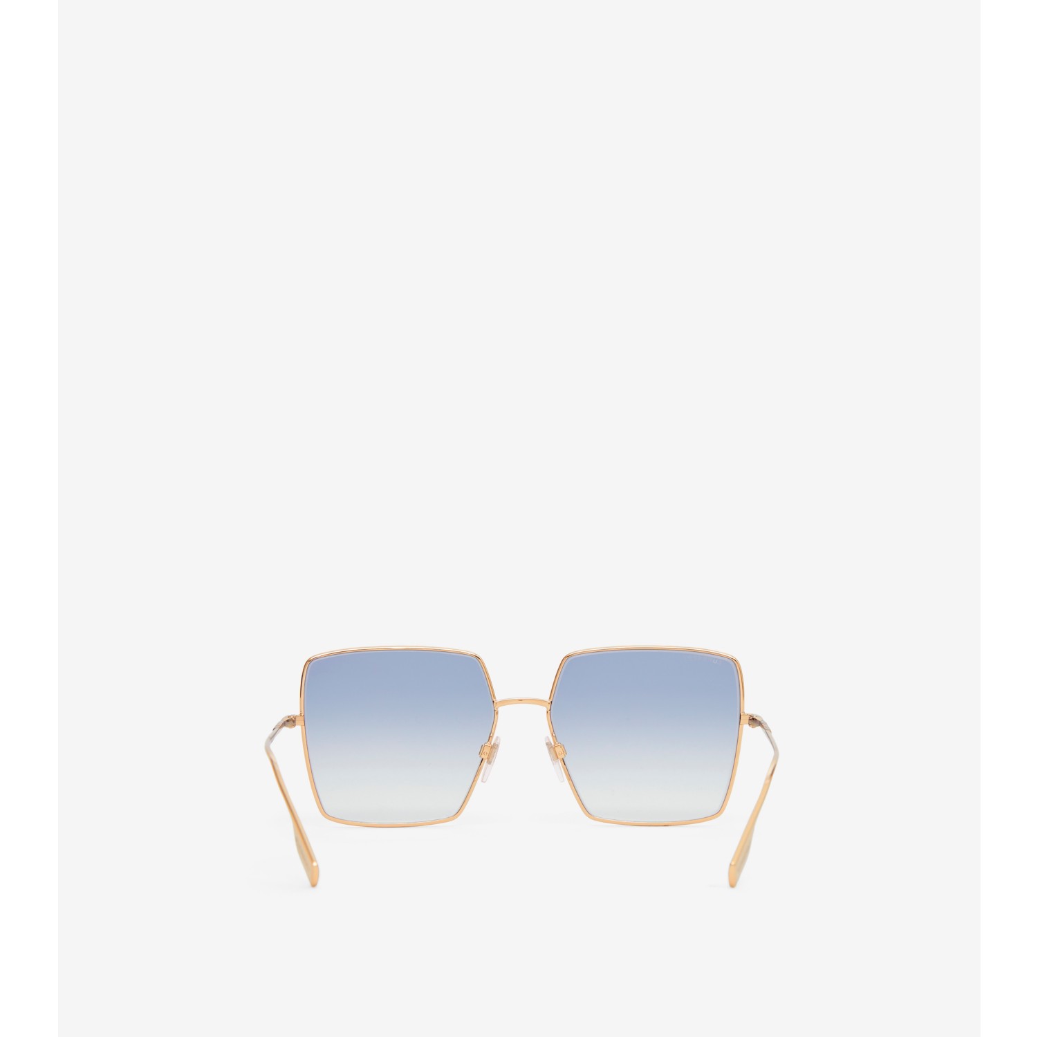 Burberry Icon Stripe Detail Square Frame Sunglasses