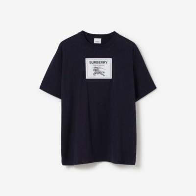 プロ―サムラベル コットンTシャツ (スモークネイビー) - メンズ | Burberry®公式サイト