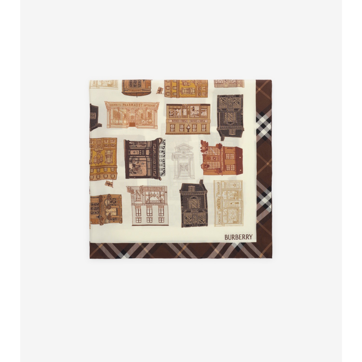 Storefront Print Silk Scarf