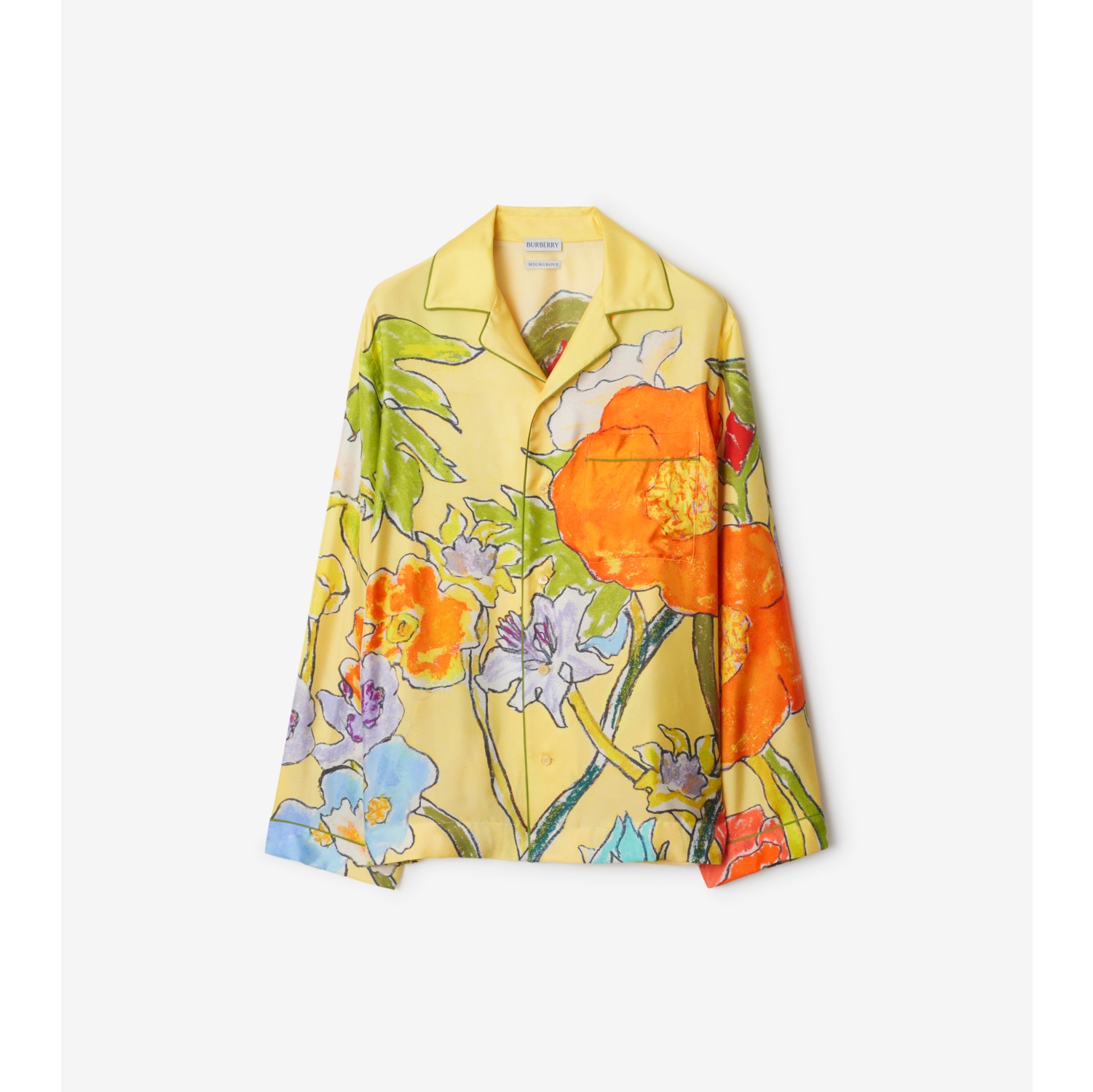Highgrove Cascading Flowers Silk Pyjama Shirt