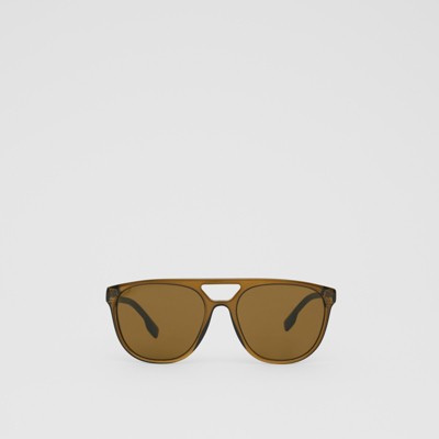 Navigator Sunglasses In Olive Green - Men | Burberry United States