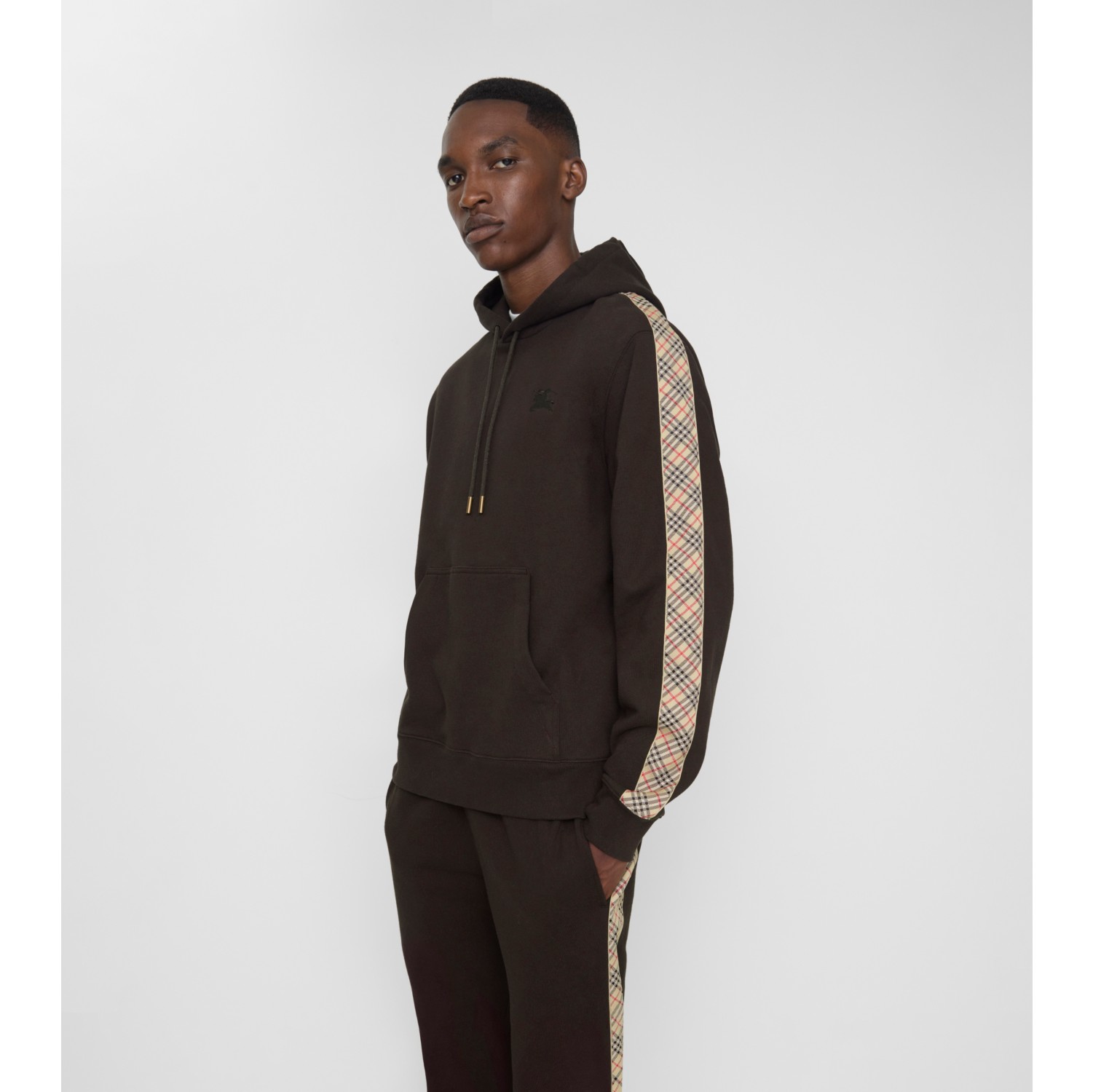 Hoodie en coton avec Check
