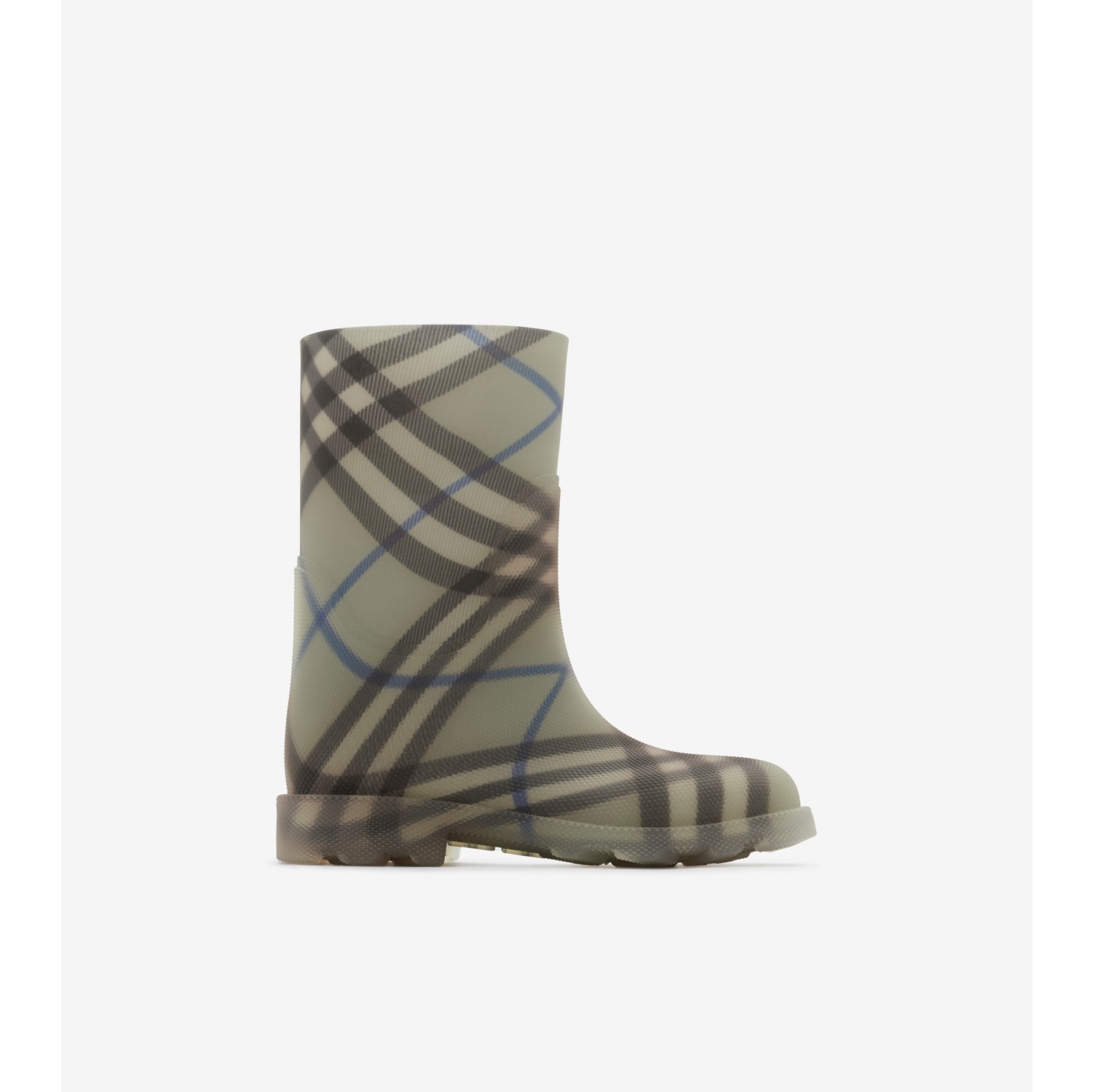 Burberry Childrens Check Rubber Marsh High Boots Size 11.5