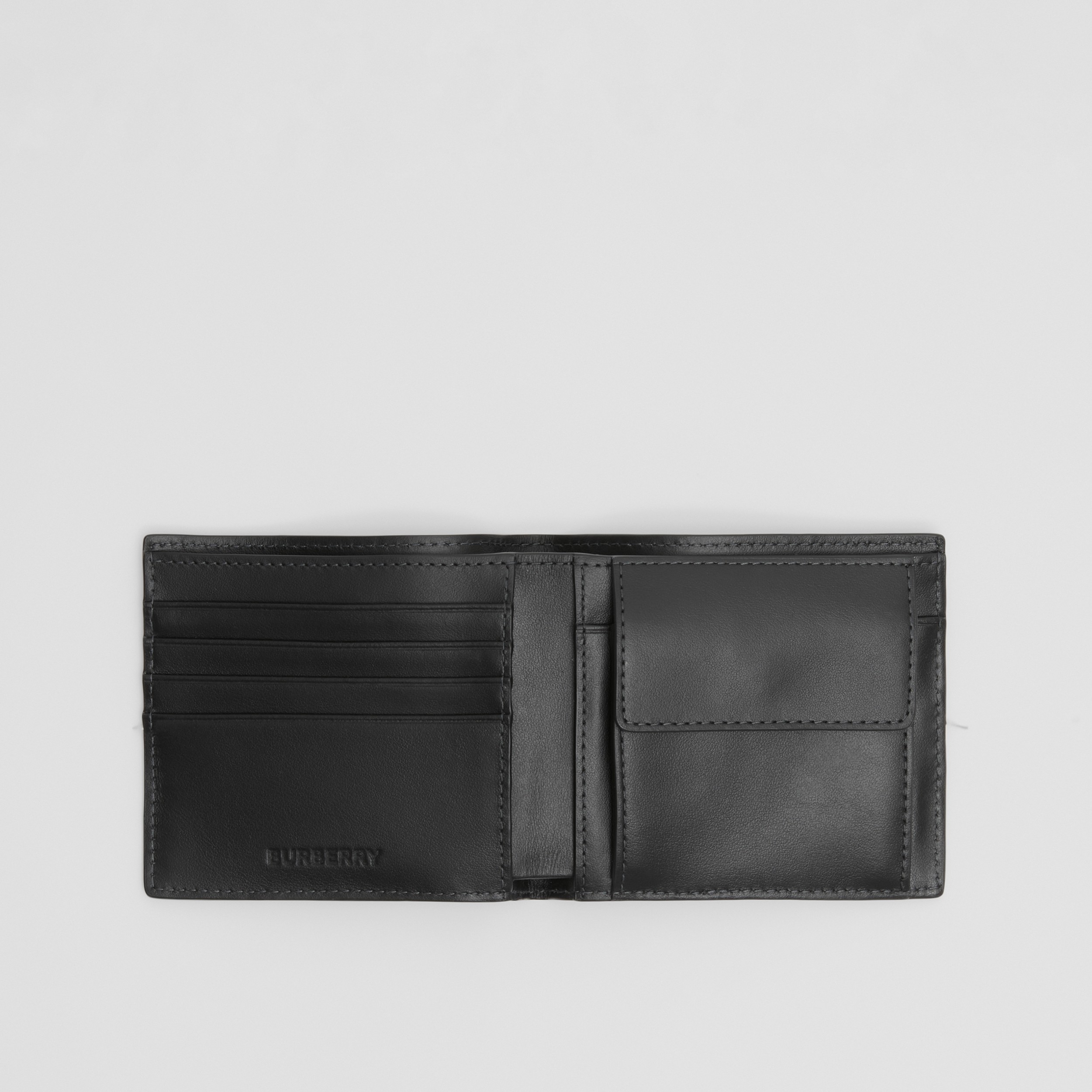 Charcoal Check Bifold Coin Wallet - Men | Burberry® Official - 3