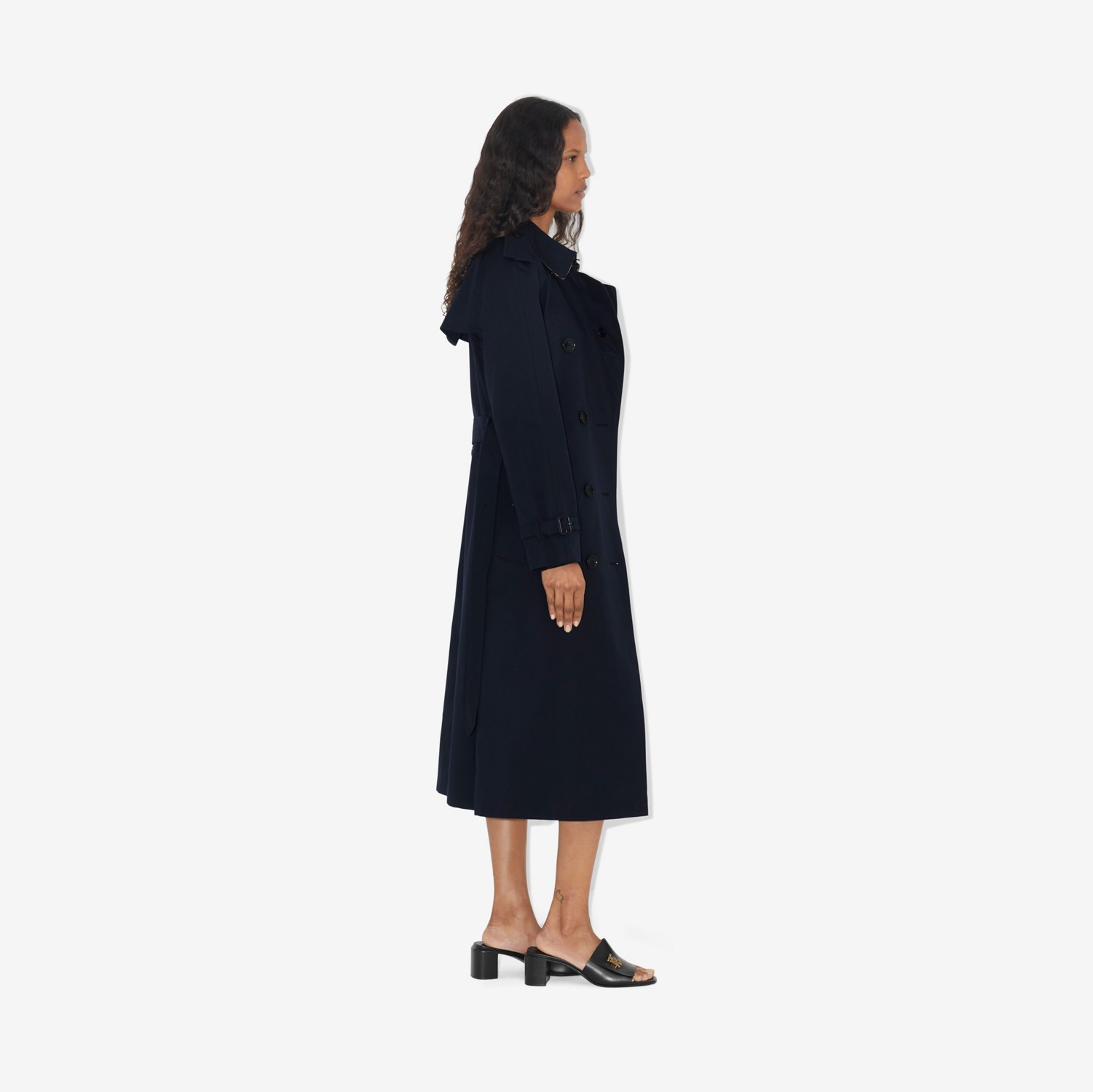 滑铁卢版型 – 长款 Heritage Trench 风衣 (煤蓝色) - 女士 | Burberry® 博柏利官网