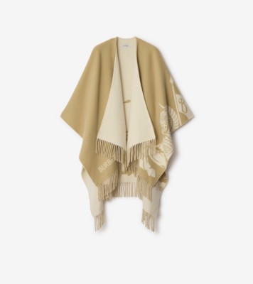 EKD Wool Cashmere Cape in Sand | Burberry® Official