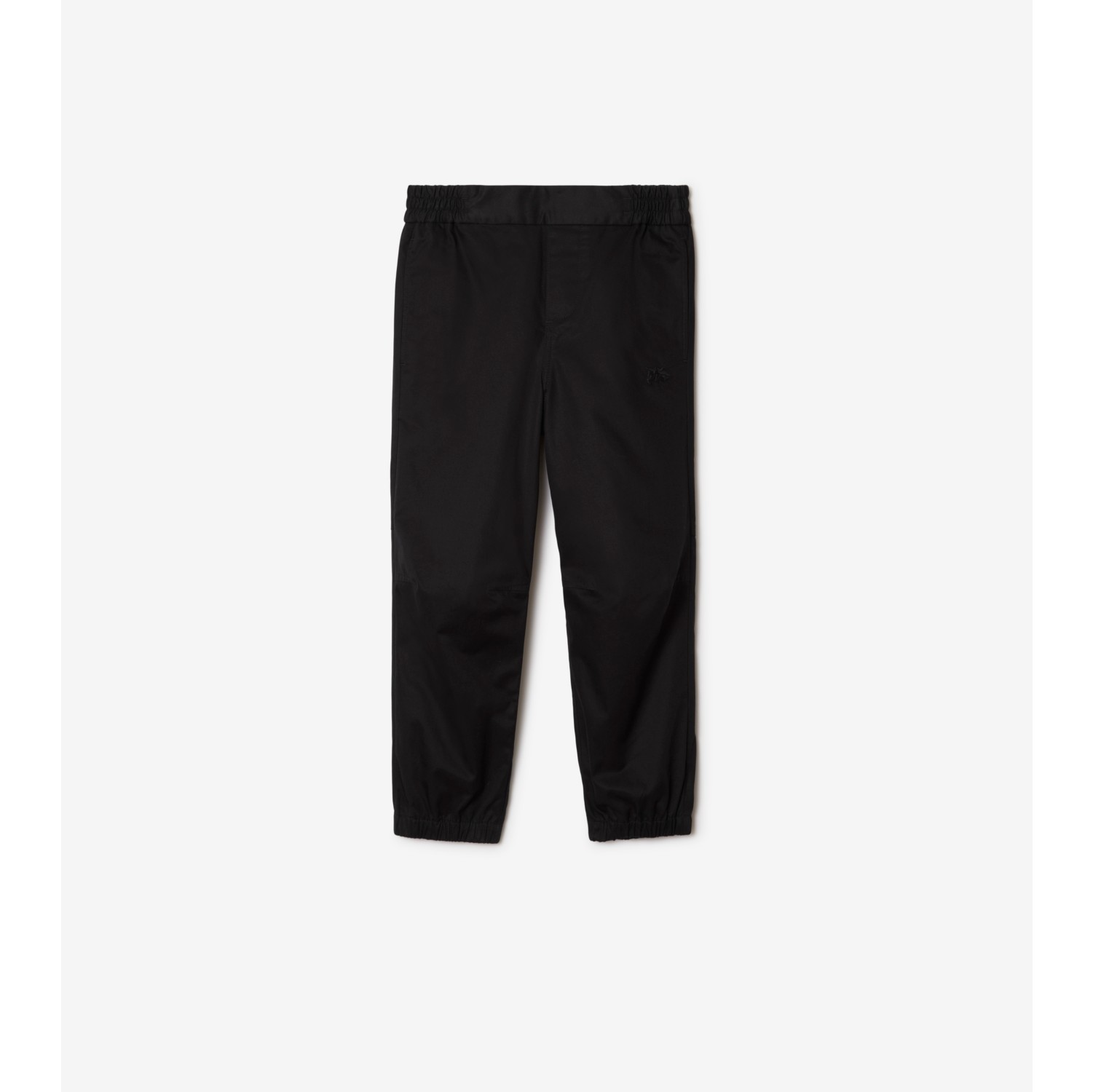 Cotton Trousers in Black Burberry Official