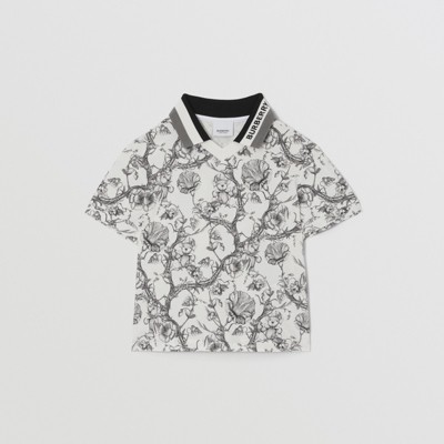 floral black polo