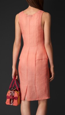 cameo rose textured technical silk dress - image 2