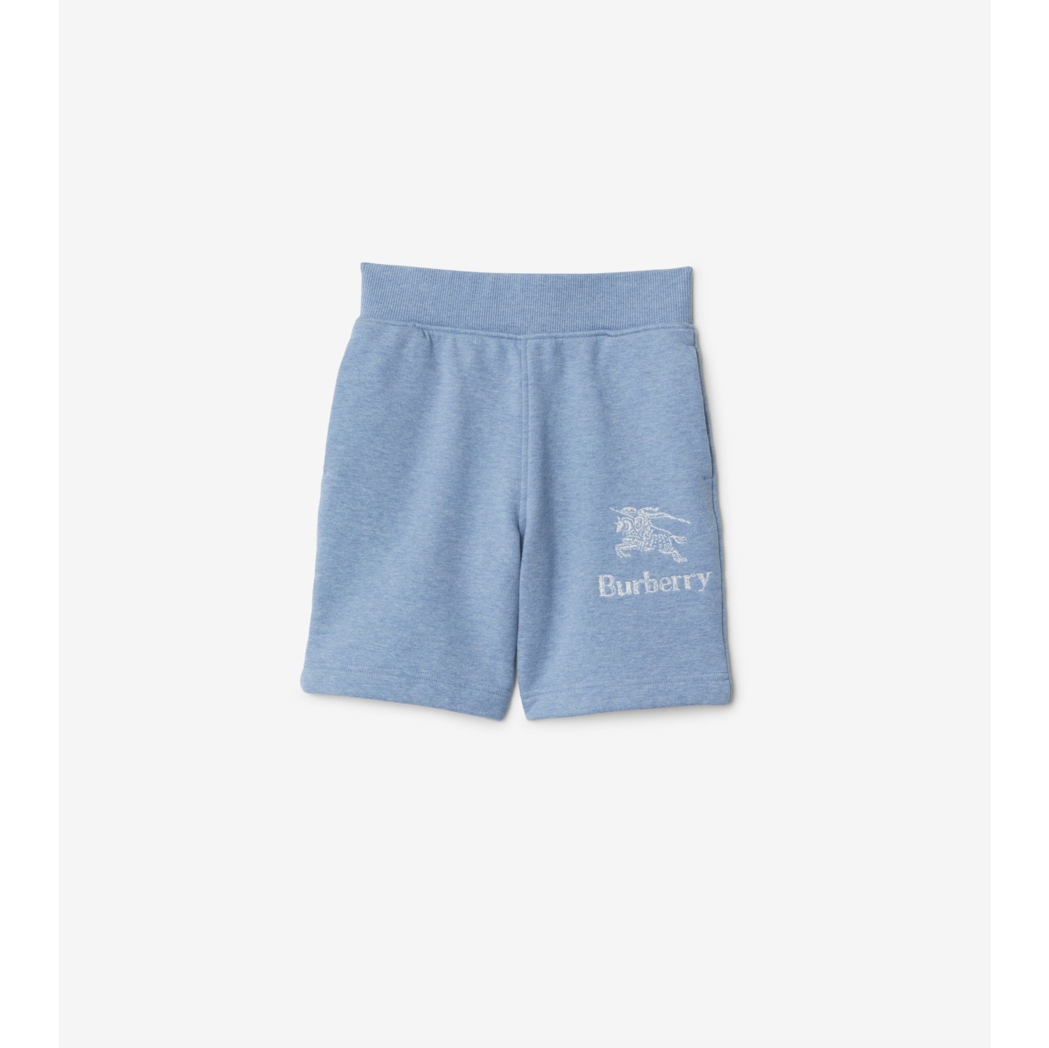 Cotton Shorts in Light blue melange