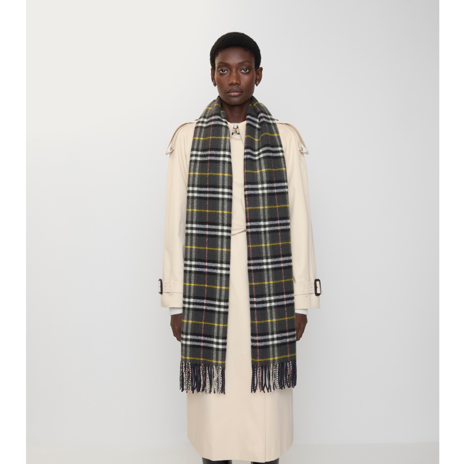Check British Wool Scarf