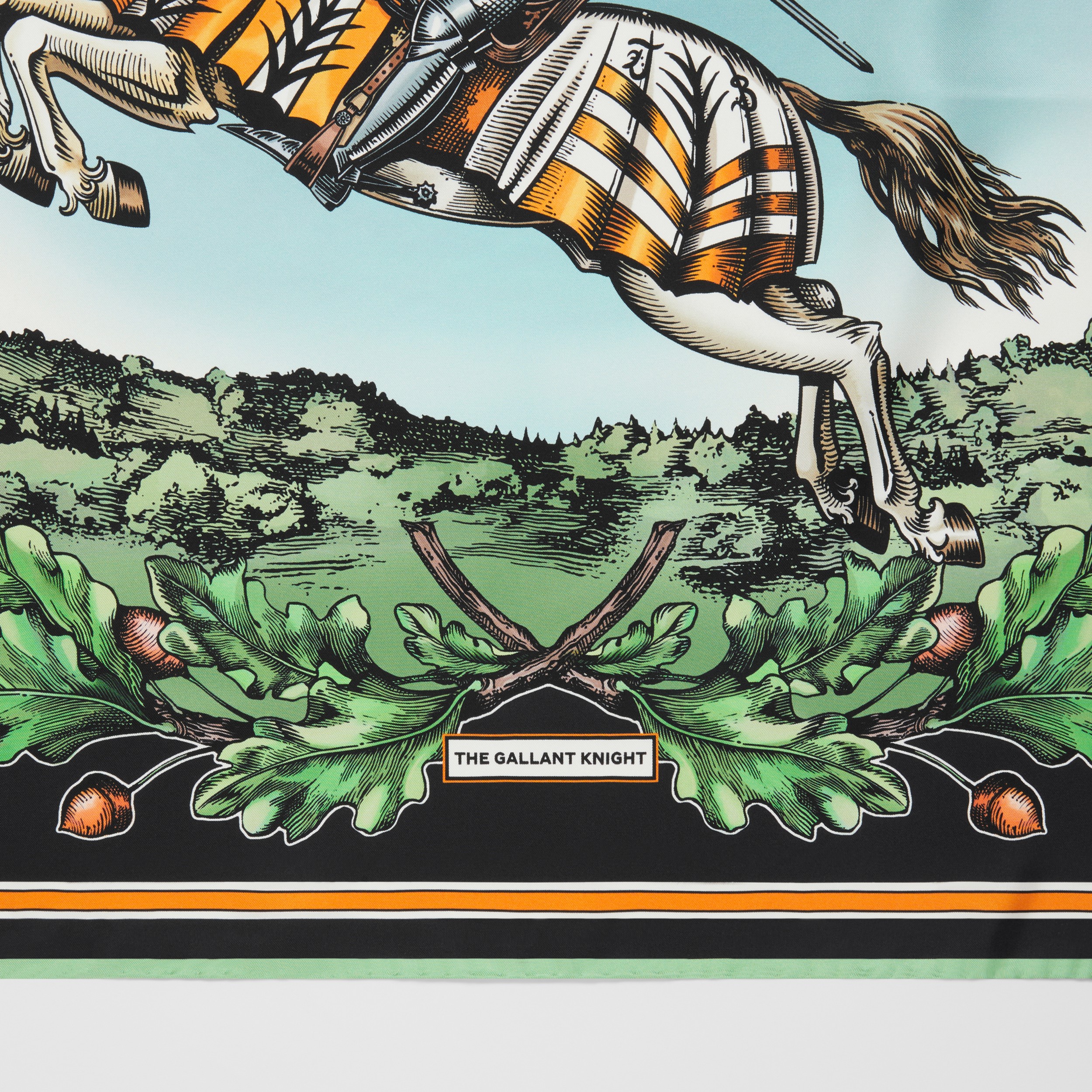 Lenço de seda com estampa Equestrian Knight (Multicolorido) | Burberry® oficial - 2
