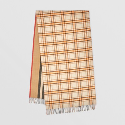 burberry icon stripe cashmere scarf