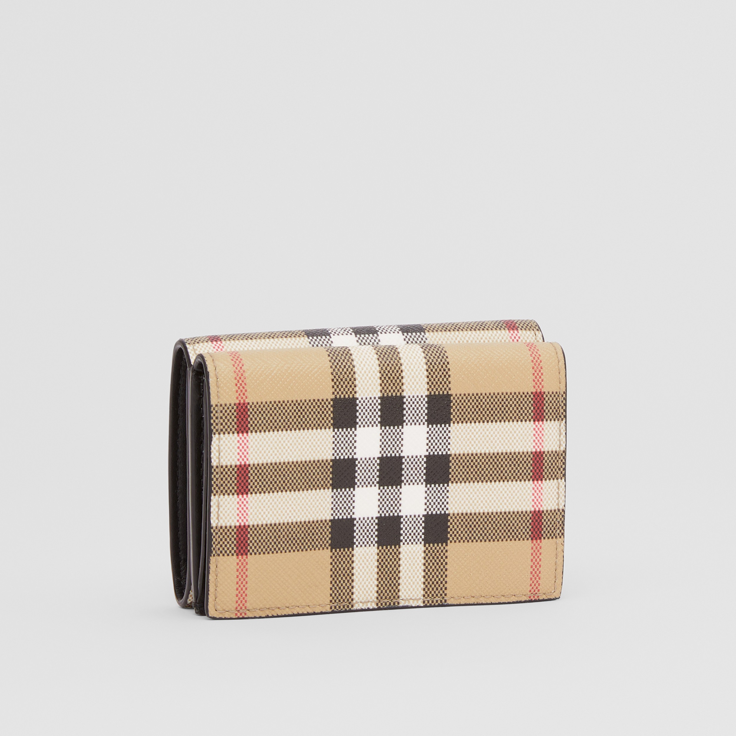 Vintage Check and Leather Folding Wallet in Archive Beige - Men | Burberry® Official - 4