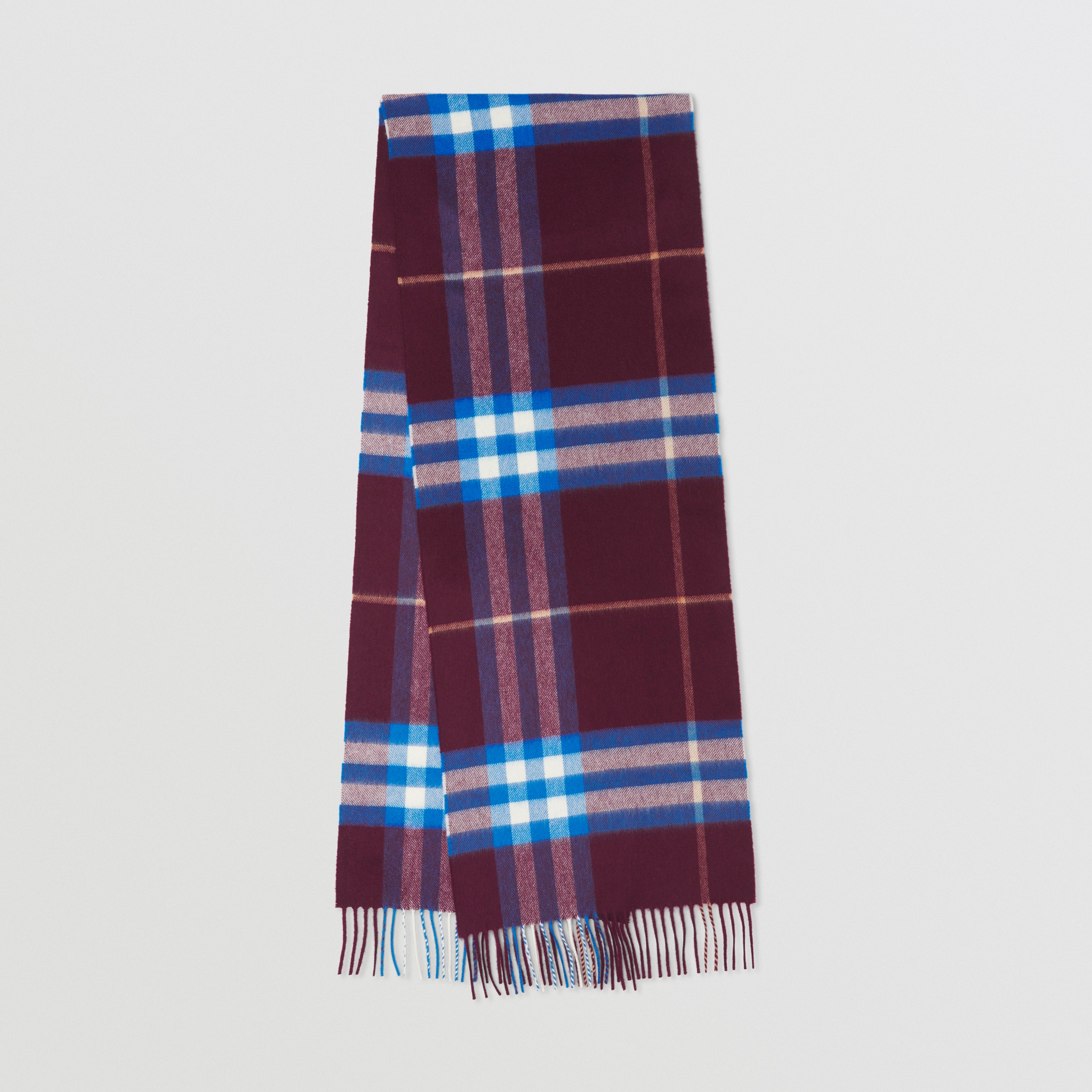 The Classic Cashmere Scarf in Cherry Velvet/blue | Burberry® Official - 1