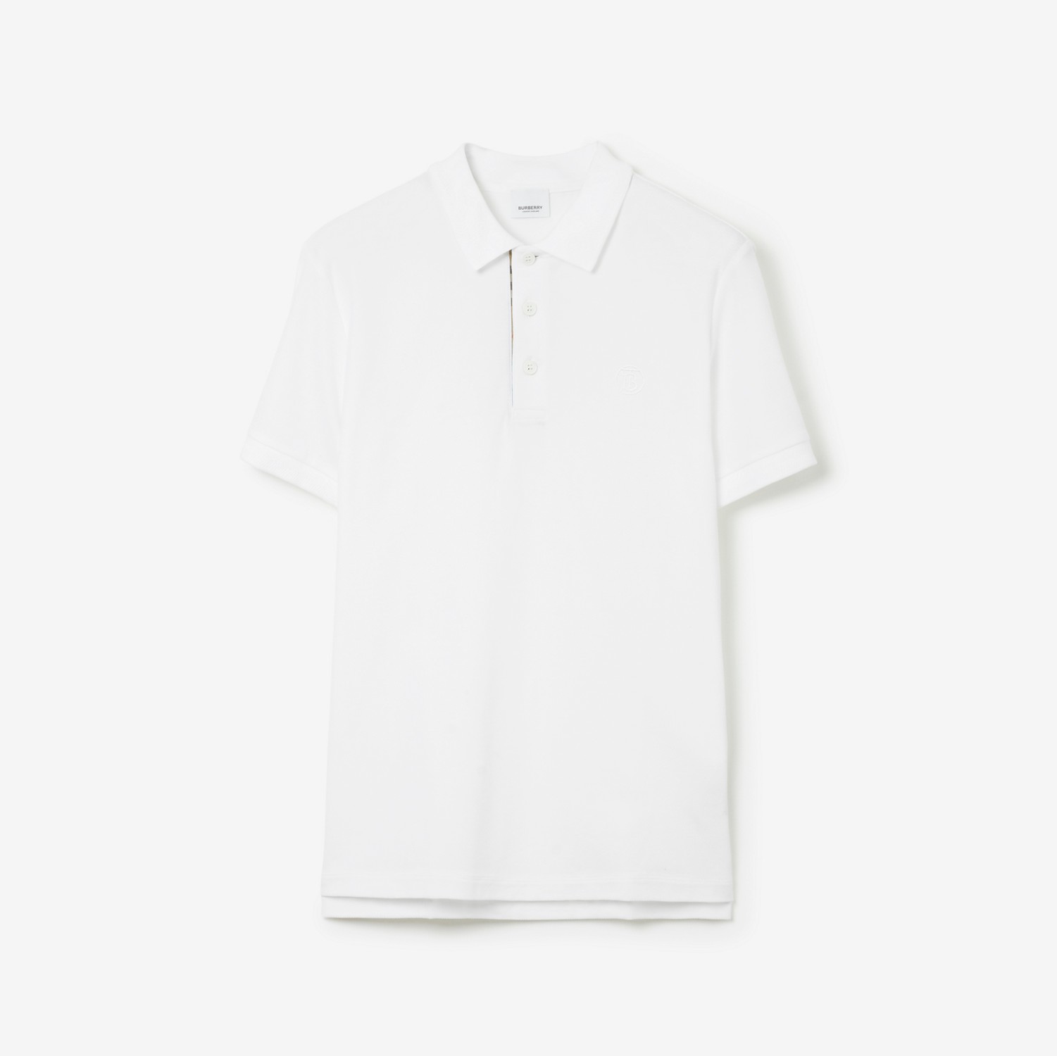 Monogram Motif Polo Shirt in White - Men | Burberry® Official