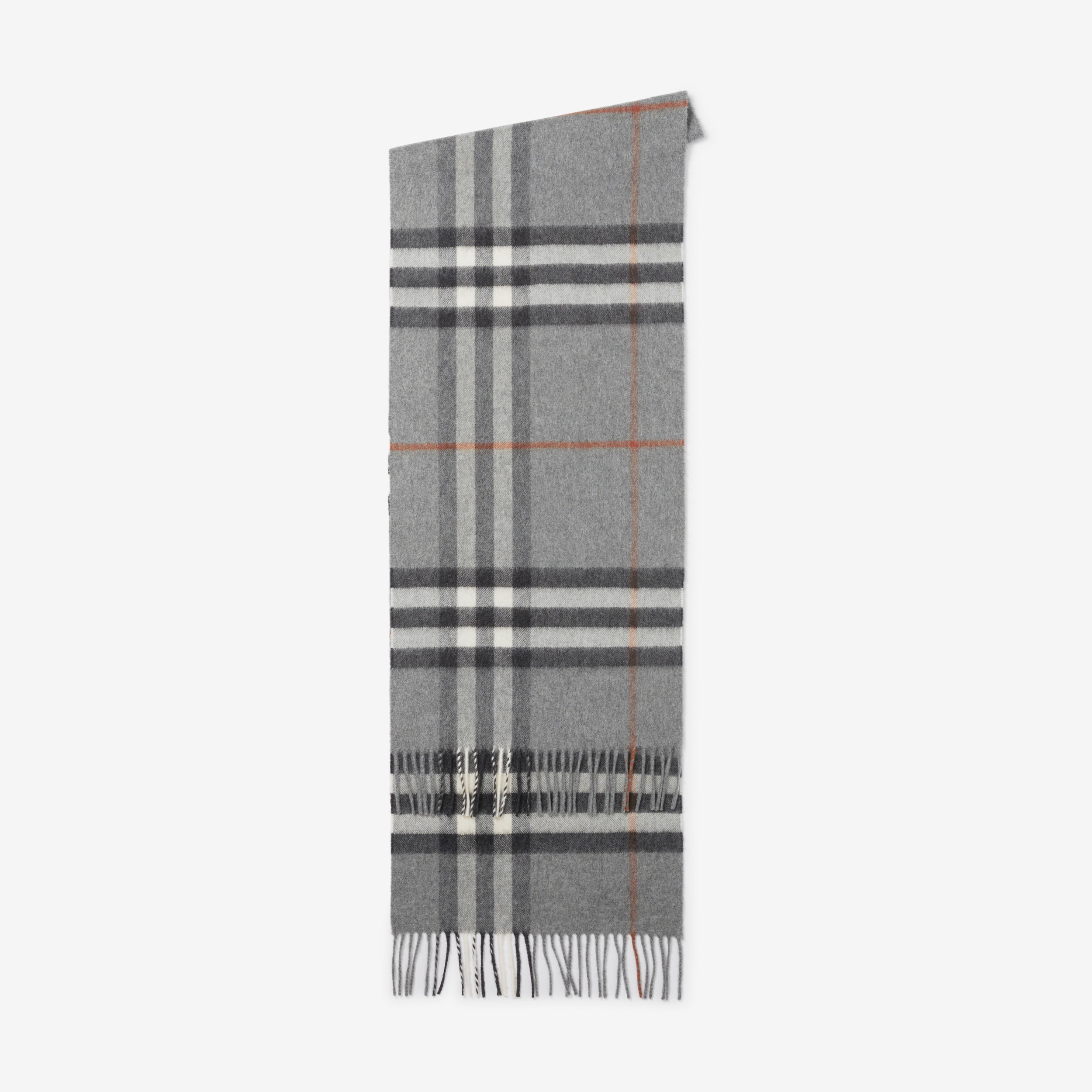Burberry 格纹羊绒围巾 (灰色) | Burberry® 博柏利官网 - 2