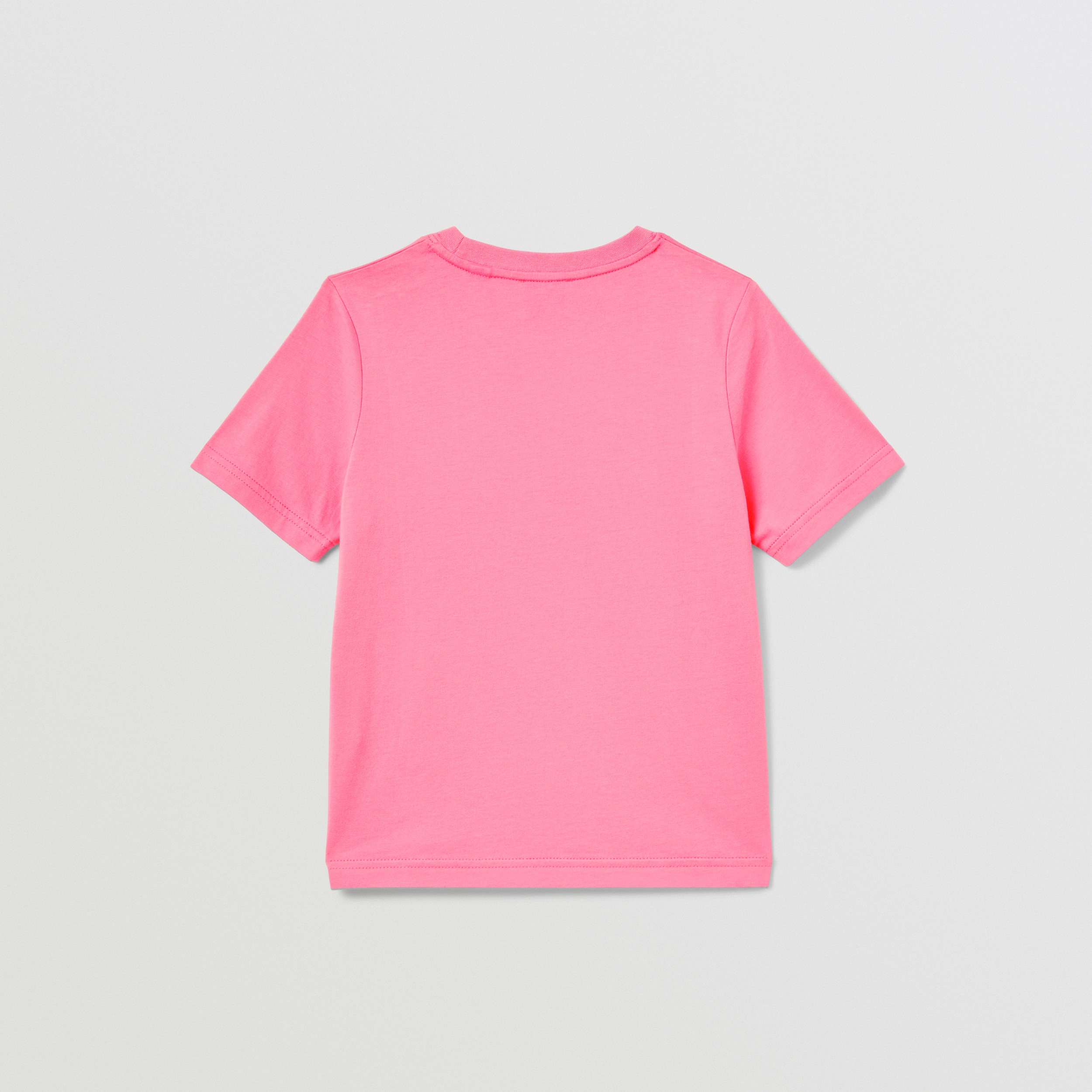 Montage Print Cotton T-shirt in Bubblegum Pink - Girl | Burberry® Official - 4