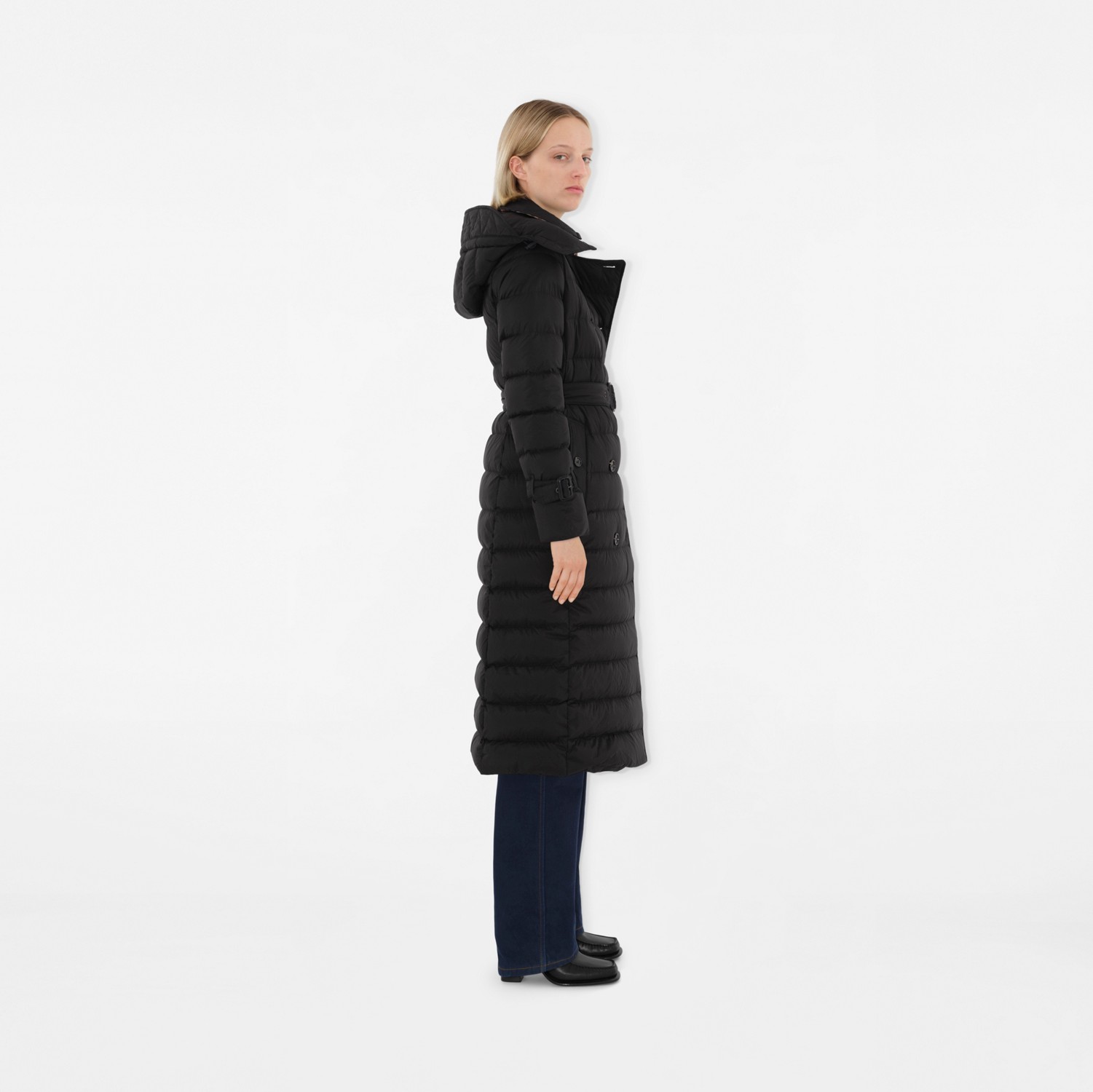 Long Nylon Puffer Coat