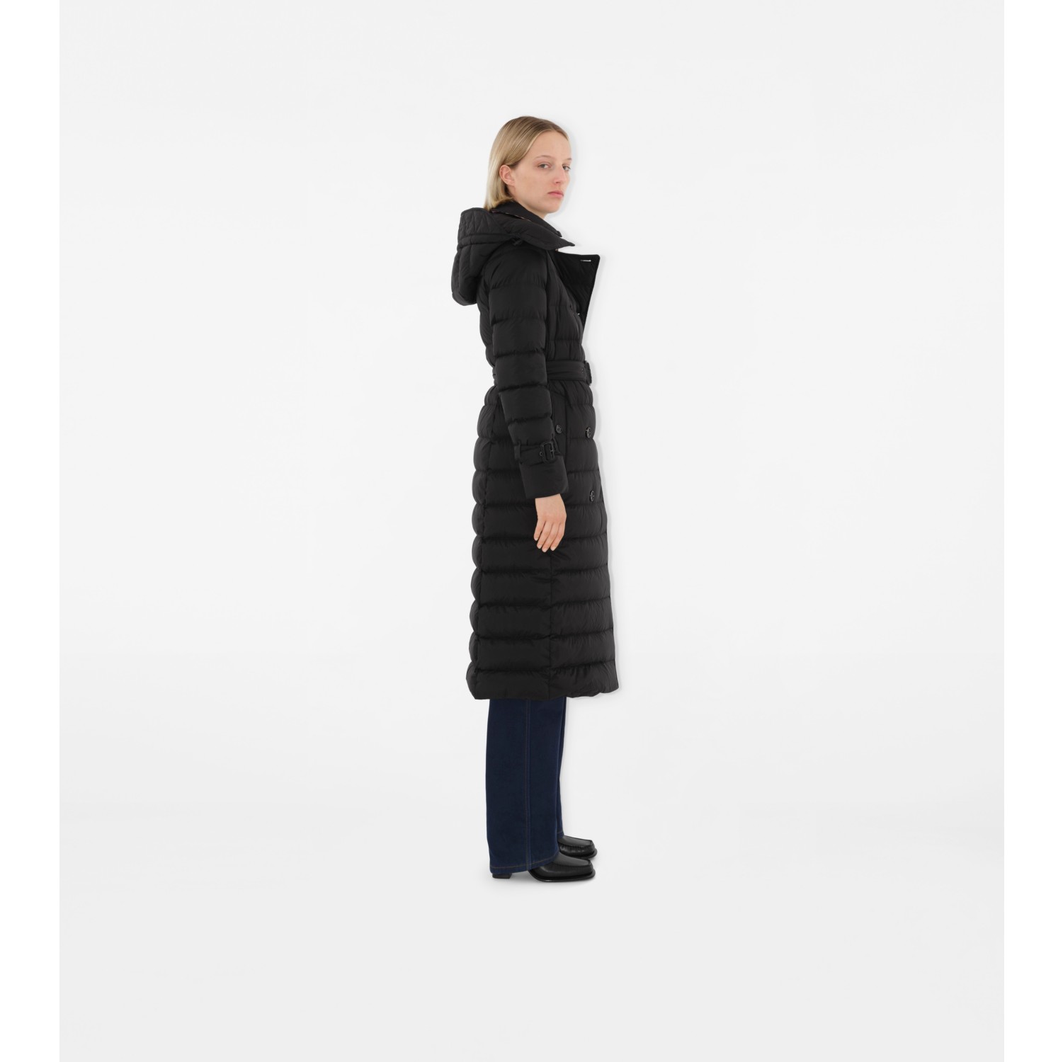 Long Nylon Puffer Coat