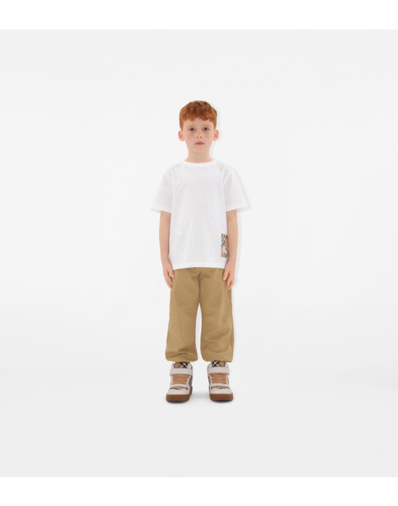 チェックラベル コットンTシャツ