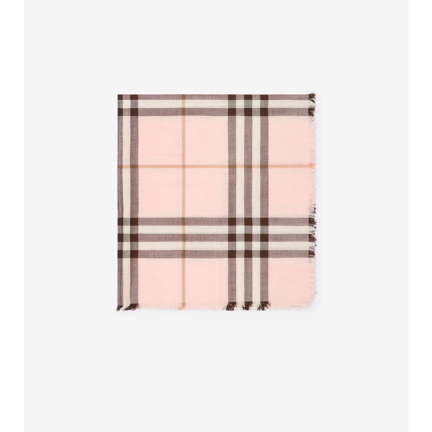 Reversible Check Wool Silk Scarf